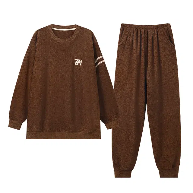 好福份 秋冬季保暖睡衣家居服套装 男款