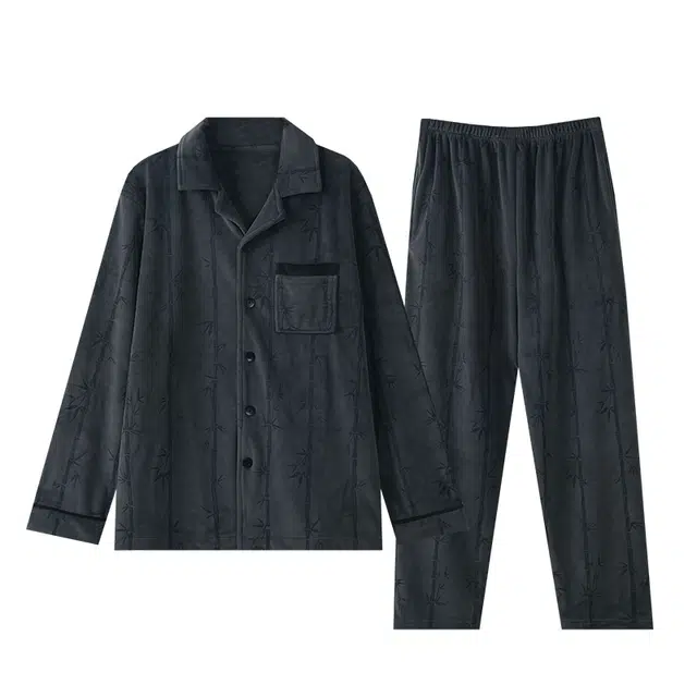 好福份 海岛绒保暖睡衣家居服套装 男款