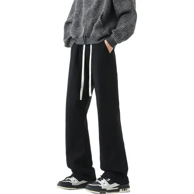 图兰朵 美式复古高街重工水洗废土风微喇系带弯刀裤做旧潮流痞帅高级中腰显高显瘦柔软舒适通勤百搭直筒牛仔裤 男女同款