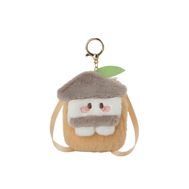 抱竹 桃源深处有人家周边毛绒可爱 涤纶（聚酯纤维） 耳机包 女款