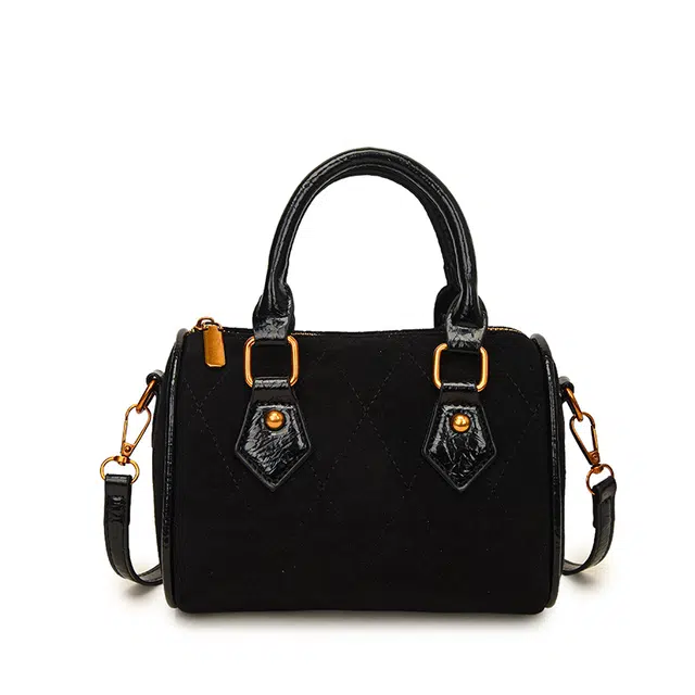 凡思曼 小众保龄球包百搭单肩通勤复古美拉德色背包 麂皮绒 手提包 女款 多色