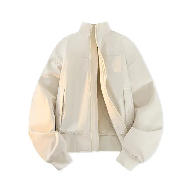 范索米 美式街头简约帅气  加厚防风时尚百搭夹棉夹克外套 男女同款