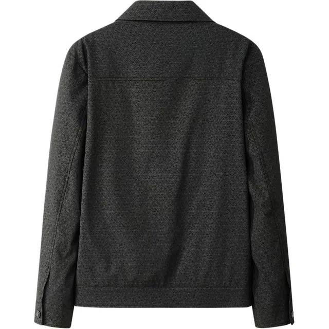 爱登堡 翻领拉链千鸟格满印休闲通勤教练防风百搭夹克 男款