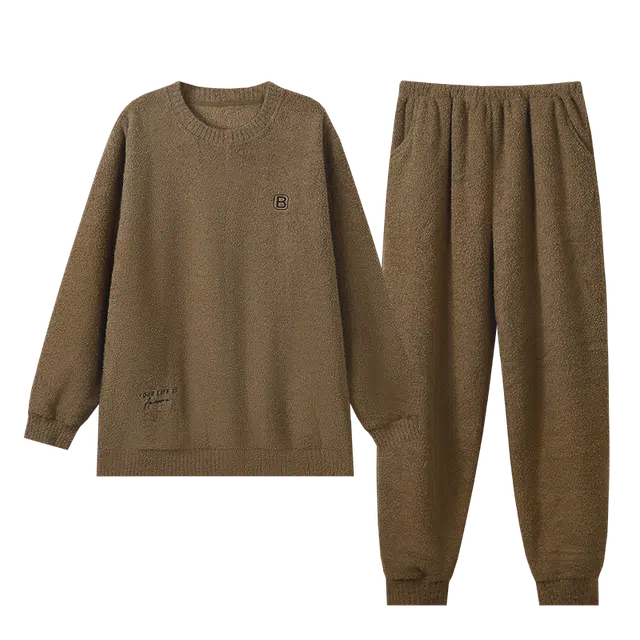 好福份 舒适简约风睡衣家居服套装  男款