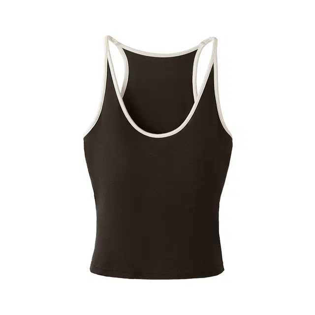 内在密码 秋冬磨毛保暖吊带女带胸垫抹胸单件内搭胸罩一体加绒无袖上衣背心 女款