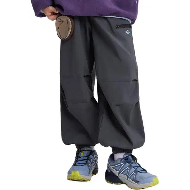 左西  加绒耐磨保暖防风抗静电松紧腰户外风  儿童软壳裤  儿童款