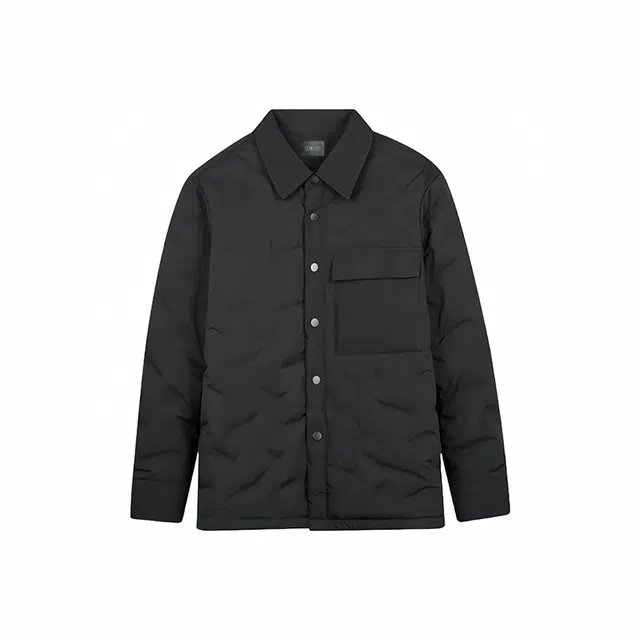 红豆 顺滑挺括纯色翻领轻薄单排扣长袖羽绒服 男女同款