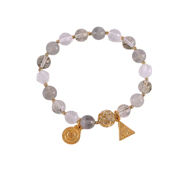 子婳 前程似锦时来运转招财霸气贵發三合局生肖 新中式复古民族风精致时尚轻奢贵气百搭手饰 多色水晶 手串 女款