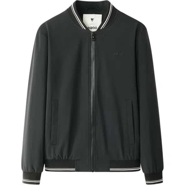 爱登堡 纯色棒球领拉链商务休闲通勤百搭防风保暖夹克 男款