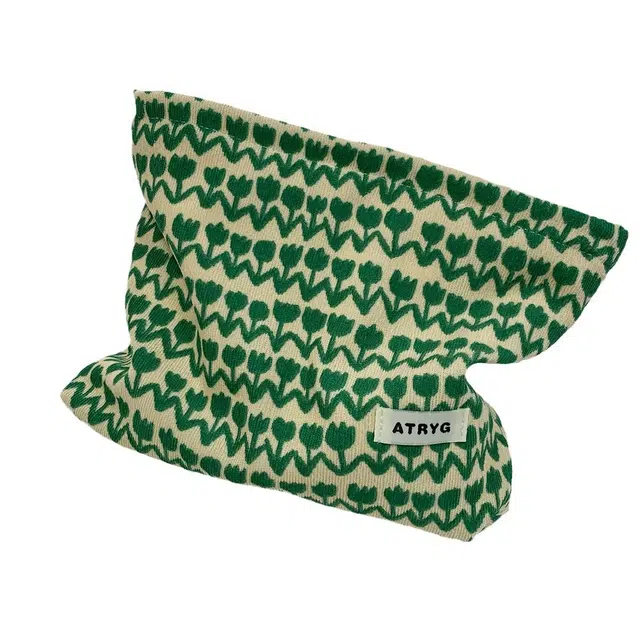 顽顽复古灯芯绒化妆包一件起批花朵提花旅行随身便携手拿收纳包洗漱包