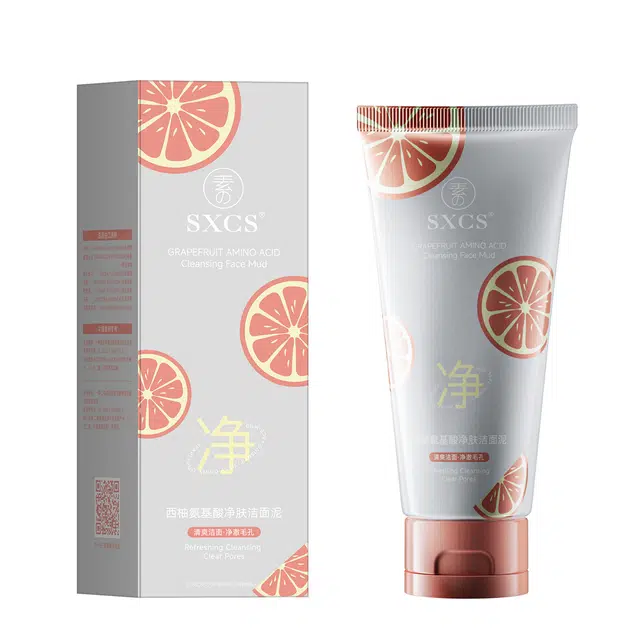 素秀臣氏 西柚氨基酸净肤洁面泥 保湿修护去角质去黑头控油提亮清洁清爽滋润紧致维稳舒缓补水