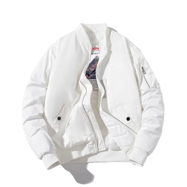 沐诚阳译 棒球服情侣春秋冬季飞行员棉服夹棉男生加厚百搭外套夹克 男女同款