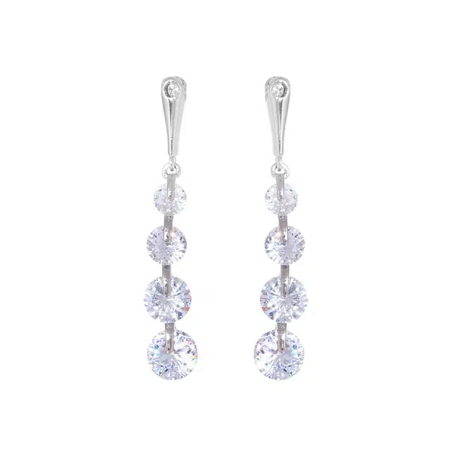 希遇 星河垂瀑 新中式国潮百搭 轻奢气质高级感甜美小众法式优雅设计感 日常经典百搭首饰#好运 锆石 耳环 女款