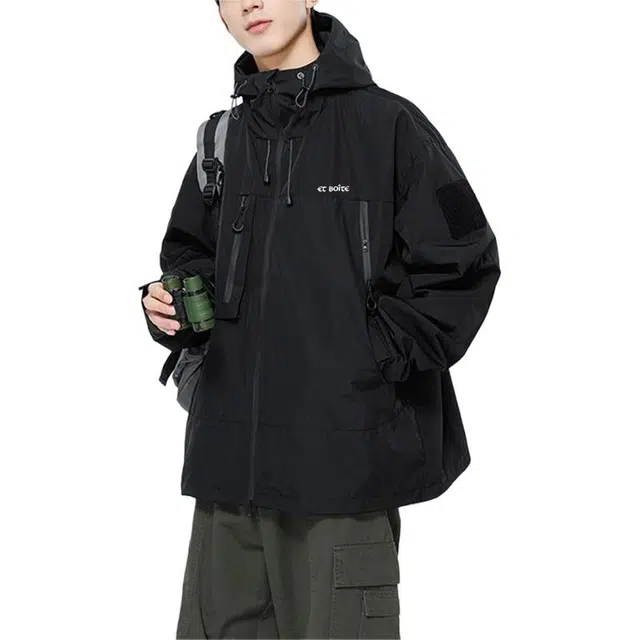 法文箱子 春秋山系户外运动防风防水外套百搭设计潮流休闲夹克 男款