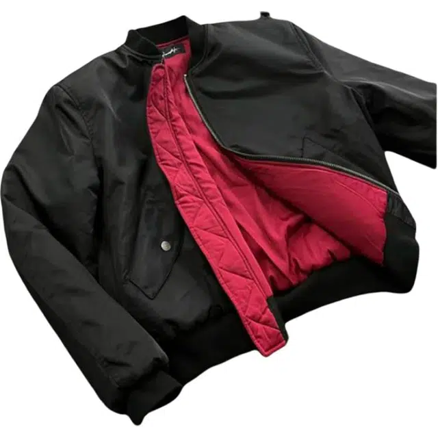 单爵 美式复古黑红内衬外套男潮牌欧美街头撞色夹克 男女同款