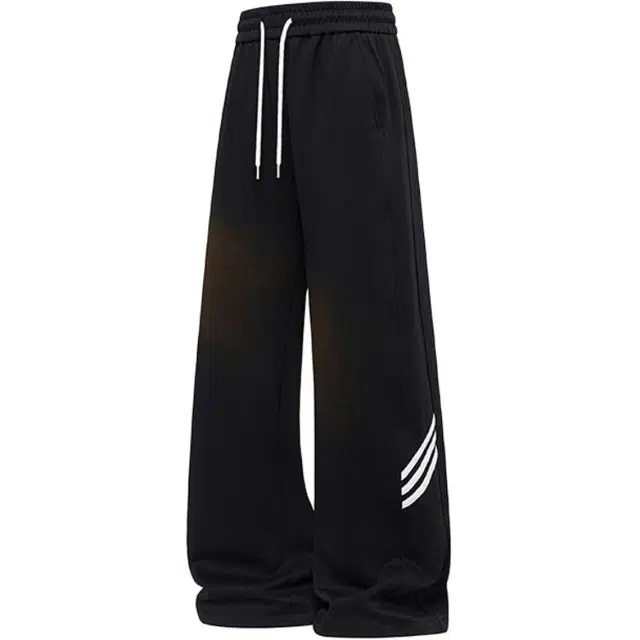 Bage Classic Striped Straight Jeans