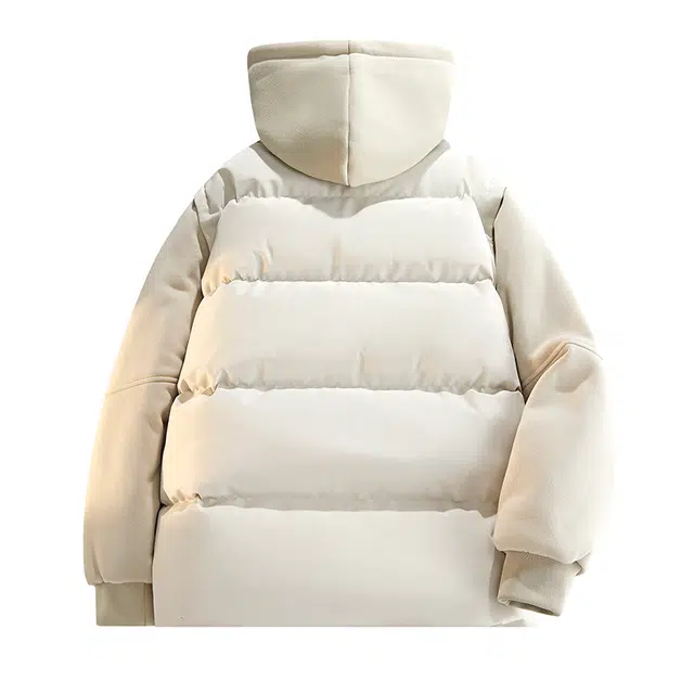 棉基因 冬季多巴胺假两件撞色优质棉棒球服保暖高个小个子日系男简约潮流夹棉袄子美式高街工装风青少年职场通勤学院风棉衣外套 男女同款