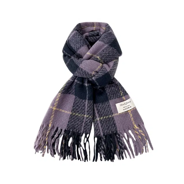 恩僾德 小众百搭高颜值保暖 聚酯纤维 绒线围巾 男女同款情侣款