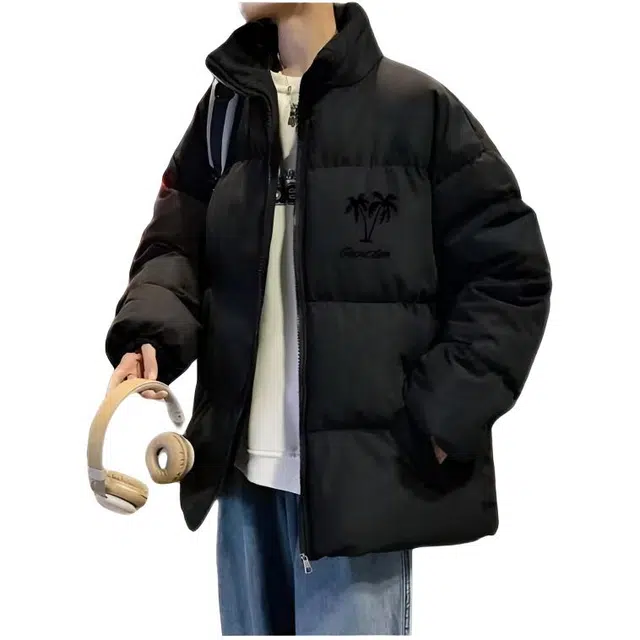 木木兔 美式潮牌宽松加厚保暖棉衣情侣高级感面包服外套 男款