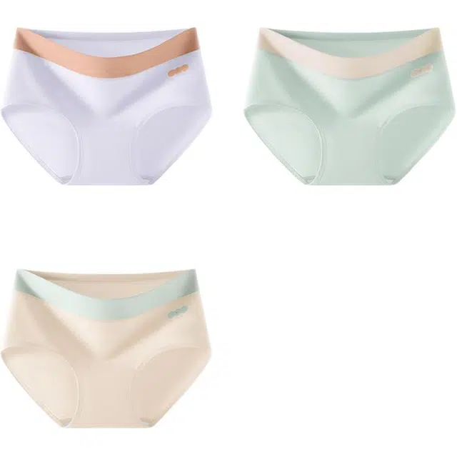 帕兰朵 女士纯棉高弹中腰无痕初高中学生亲肤女生裤三角内裤 女款