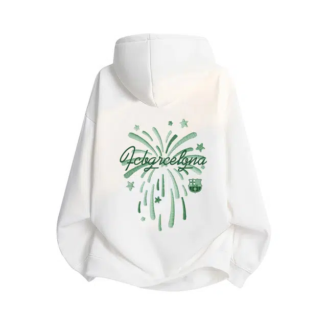 巴塞罗那足球俱乐部 学院风高街纯色简约时尚宽松百搭休闲日常通勤套头耐穿卫衣 男女同款