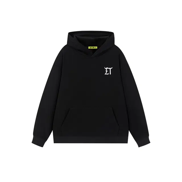 法文箱子 美式高街印花开衫宽松百搭基础款运动休闲长袖连帽 卫衣 男女同款