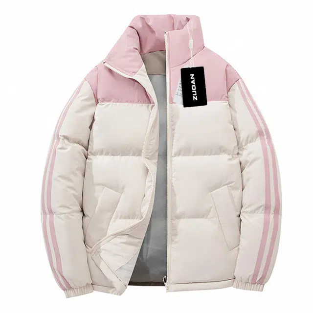 左岸 美式复古青少年气质百搭潮流保暖防风立领外套个性设计感痞帅酷潮休闲高街宽松港风潮牌棉服 男女同款