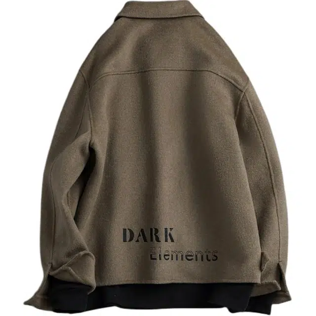 宫奴 日系复古潮牌字母刺绣时尚个性口袋羊毛双面呢大衣 男女同款