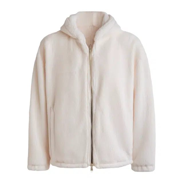 冈哉 美式短皮草仿兔毛连帽秋冬季毛感拉链开衫百搭长袖慵懒感潮搭垂感氛围感少年感青春柔软舒适外穿绒感外套  男女同款