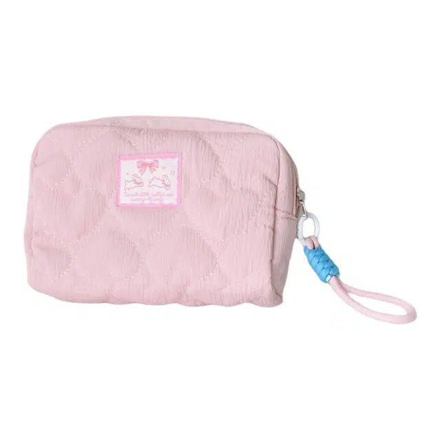 顽顽小清新化妆便携外出游玩可爱拉链手机收纳包大容量