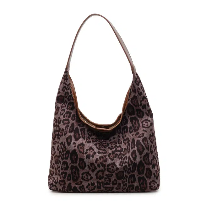 三只小鸭 时尚复古腋下包潮流时尚大容量托特包 皮绒 单肩包 女款 黑色/卡其色/棕色/咖啡色