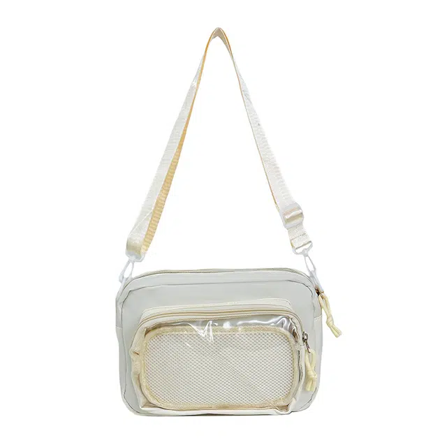 米囹 精致可爱风月亮挂件美 背包行走感设计男女同款 轻盈 斜跨包 小号 白色/黑色/粉红色/紫罗兰/黄色/浅蓝色