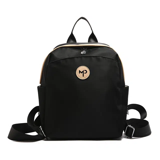 捷朗仕 时尚高级感旅行休闲旅游背包小众 尼龙 双肩包 男女同款情侣款 黑色/卡其色/白色