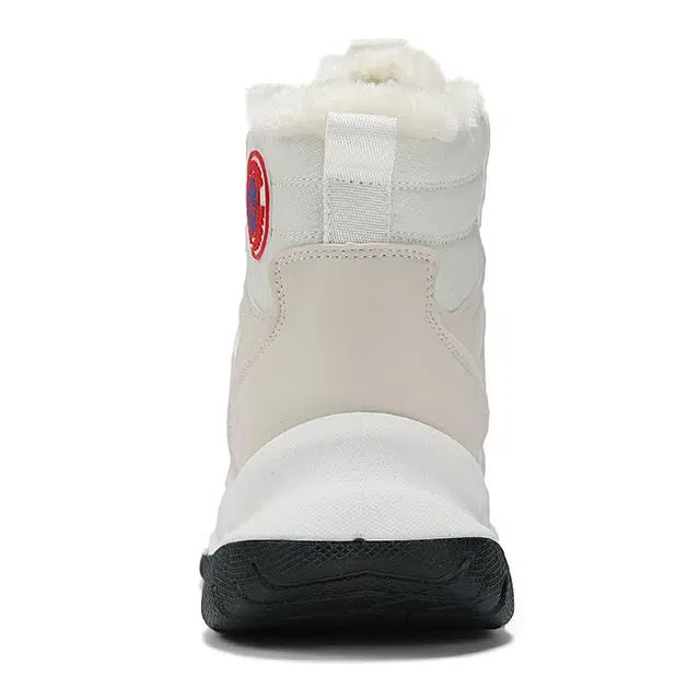 Warrior High Top Snow Boots Beige White