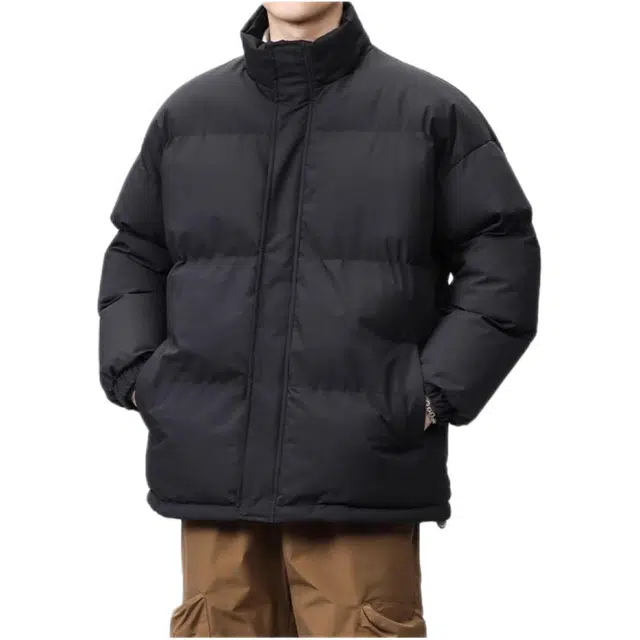 木木兔 棉衣宽松保暖加厚上衣服秋冬季防风休闲立领外套 男款