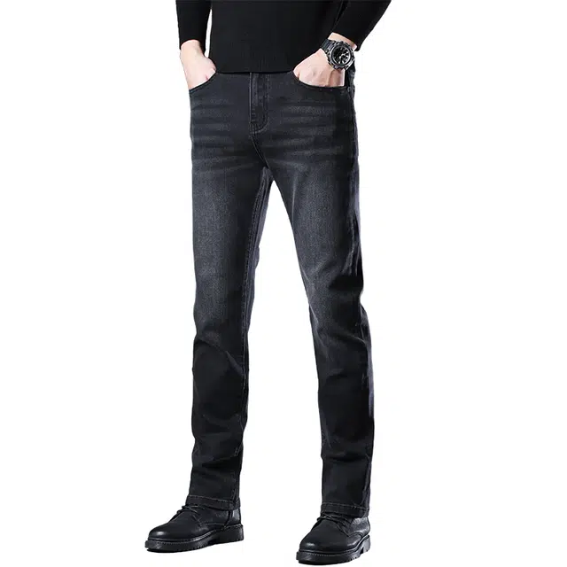 吉肯蒂 秋冬款男士直筒合体版型弹力舒适商务百搭休闲长裤牛仔裤 男款
