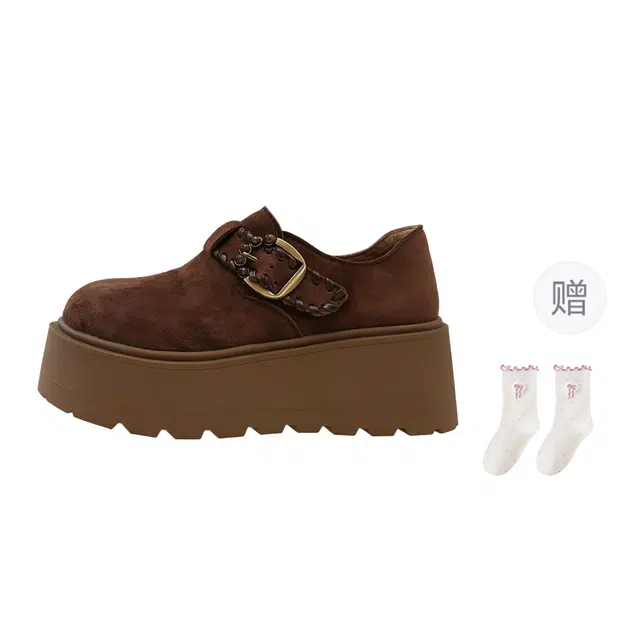 乐乐鱼 厚底外穿时尚经典潮流小众设计感勃肯鞋 女