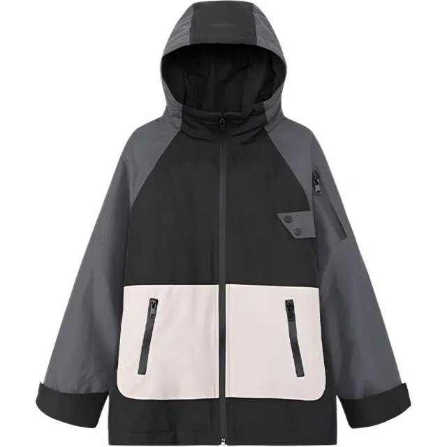 左西棉衣 防风防水保暖耐磨撞色连帽休闲风 儿童款