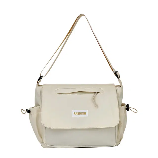 米囹 经典简约风 多色潮搭 复古出行 时尚单品初中高中男女同款 轻盈 斜跨包 常规 白色/黑色/绿色/浅蓝色