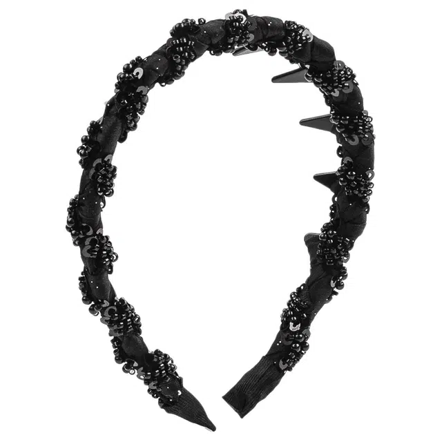 铂思亚 插梳高颅顶齿梳压发轻奢感小香风 布艺 发箍 女款