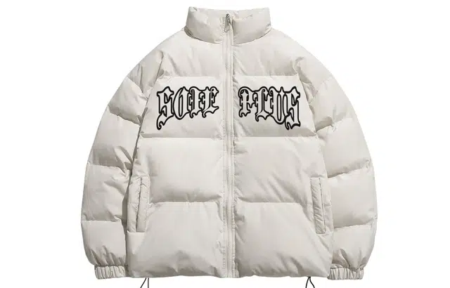 SOIEPLUS Down Jacket Cross Print