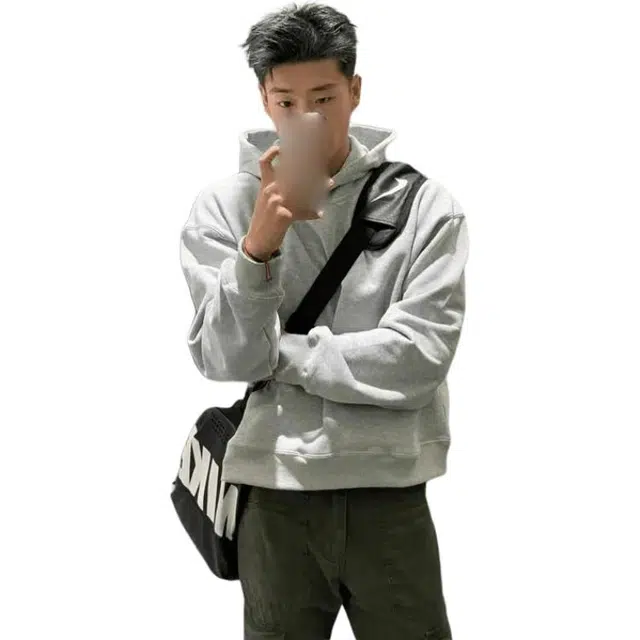 单爵 男款连帽潮牌高级感春秋季硬挺美式上衣宽卫衣 男女同款