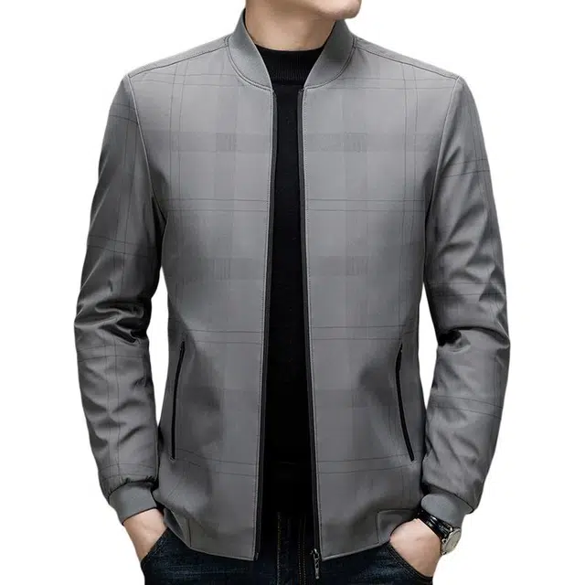 卡丹狄诺 加棉加厚男士秋冬季保暖棒球领茄克衫棉衣男单排扣中年衫商务休闲外套男棉服夹克 男款