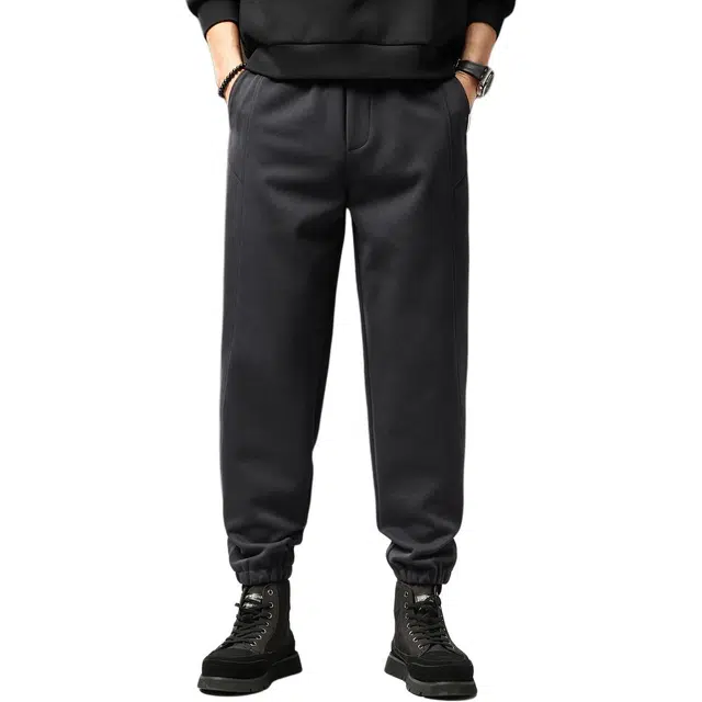 贵色 美式复古学院风宽松束脚拼接设计感潮流直筒百搭运动裤休闲裤 男女同款