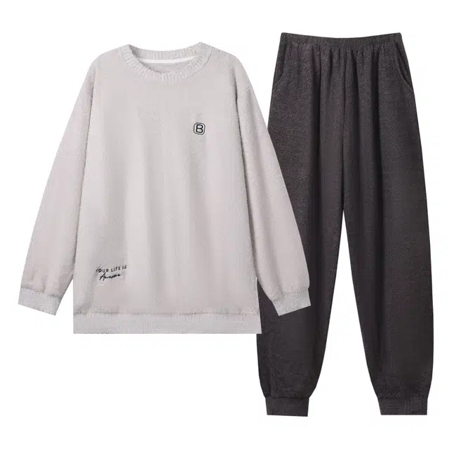 好福份 休闲保暖睡衣家居服套装 男款