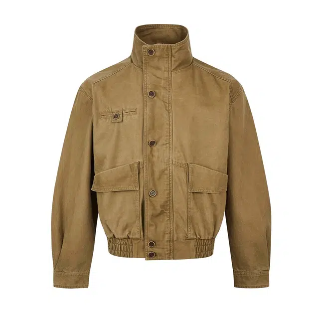 天才小熊 韩版潮流拼接翻领休闲高级感美式复古牛仔外套夹克 女款