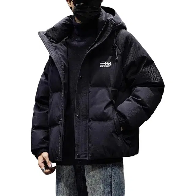 童先森 隐狼世家男冬季潮牌加厚保暖连帽面包服男士休闲外套羽绒服 男款