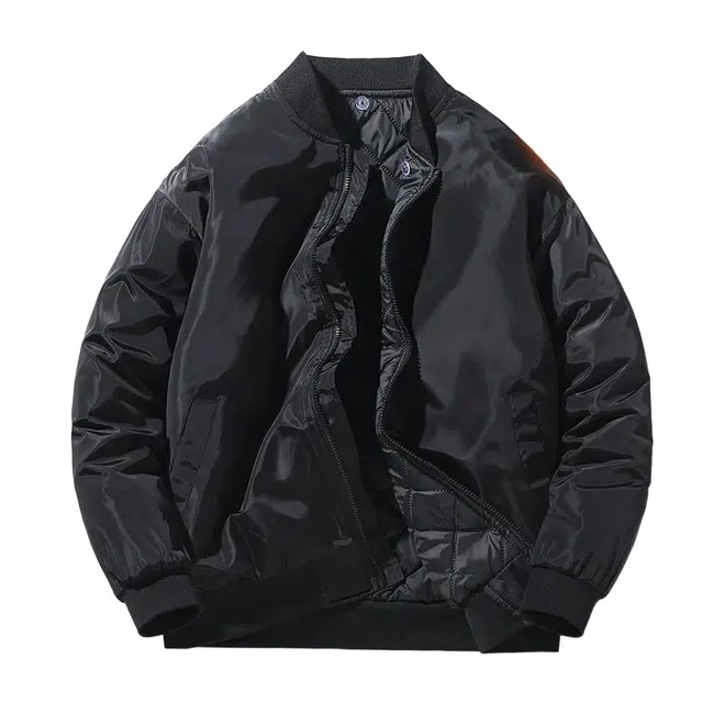 沐诚阳译 秋冬季宽松美式男士休闲棒球飞行员加厚春秋外套保暖棉服夹克 男款