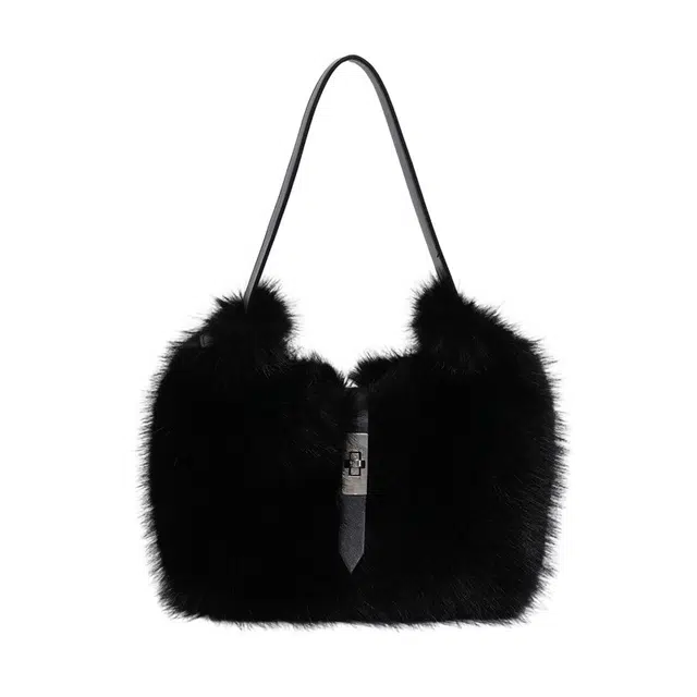 捷朗仕 秋冬马卡龙色可爱纽扣百搭 毛绒 单肩包 女款 多色