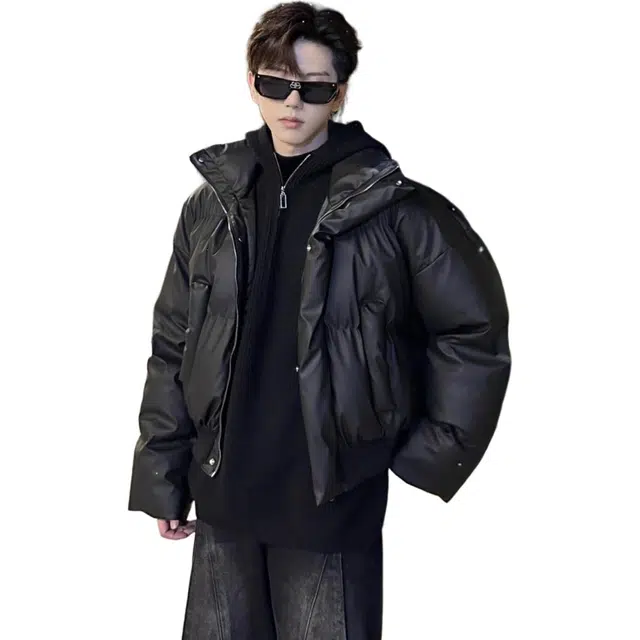 单爵 韩版冬季立领短款棉衣外套棉服 男女同款